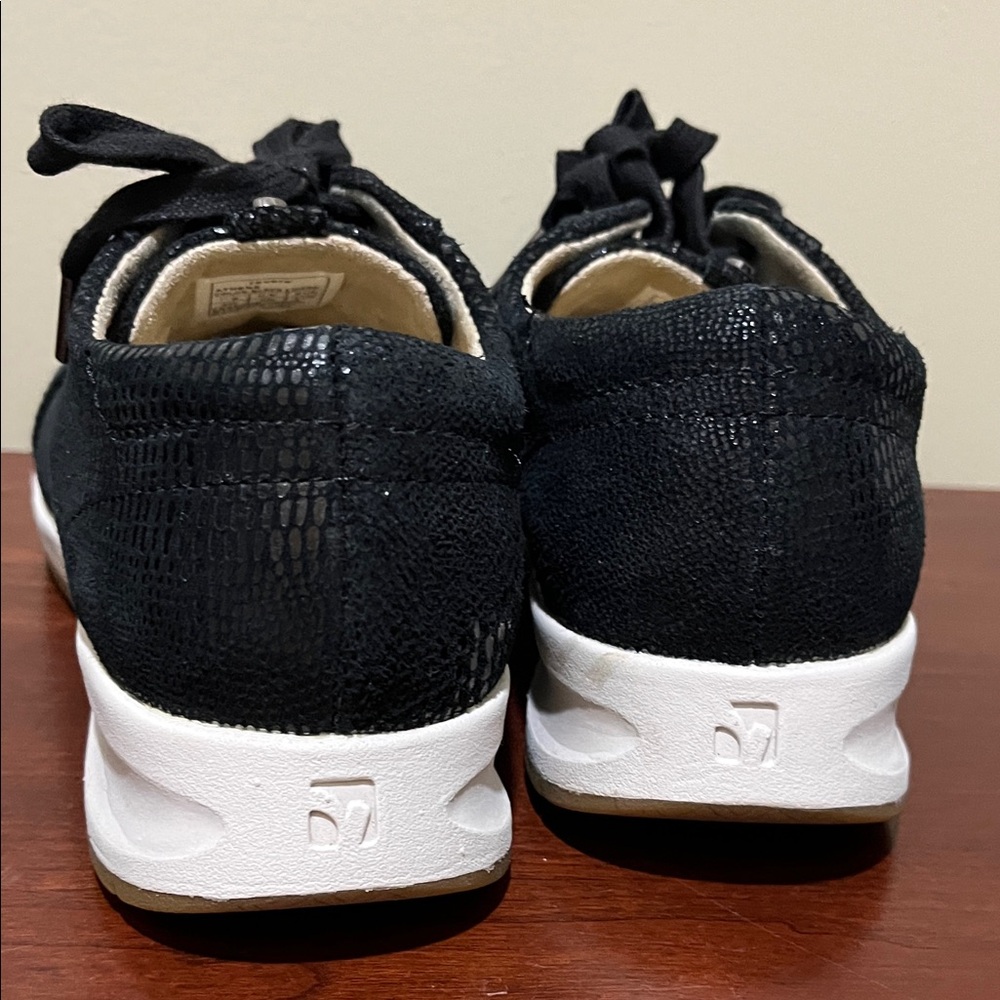 Revere Athens - Lizard - Black Sparkly Textured Sneakers - Picture 5 of 8